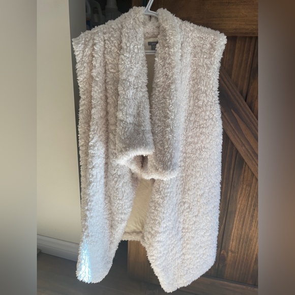 White Sherpa Cardigan Aerie - Picture 2 of 3
